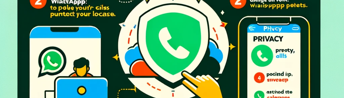 DALL·E 2023-11-16 11.20.20 - A step-by-step infographic illustrating how to hide your IP address on WhatsApp to protect your location. Step 1_ Go to WhatsApp Settings. Step 2_ Cli